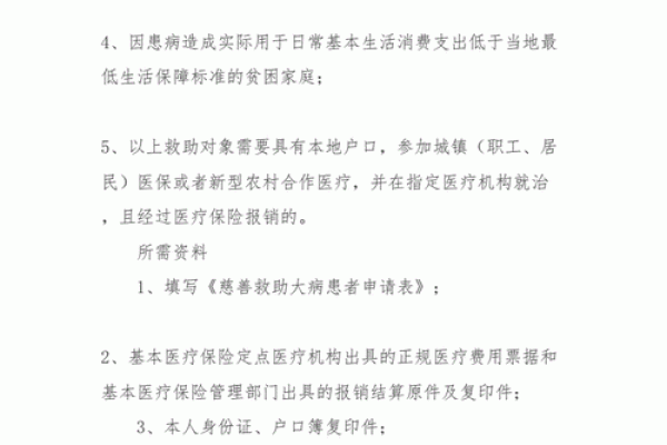 如何申请大病救助及所需材料详解